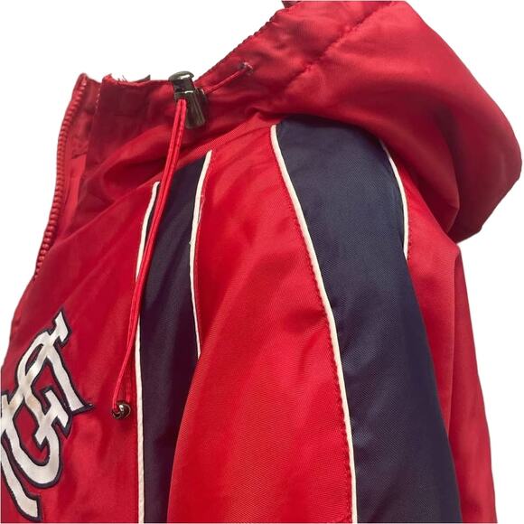 MLB St Louis Cardinals Baseball Mens XL Full Zip Up Hooded Warm Coat W Repairs - Picture 4 of 10